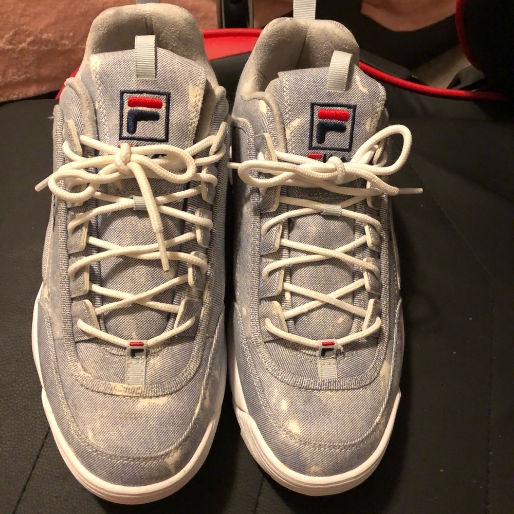 Denim Fila shoes